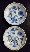 2 pieces of Meissen antique porcelain small plate