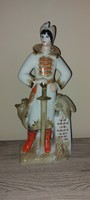 Hatalmas méretű orosz kardos férfi porcelén, nagyon ritka