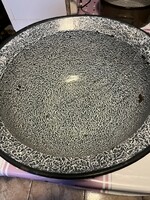 Zománcos vájling, tál, edény (56 cm átmérő, Bonyhád)