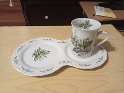 A beautiful lily-of-the-valley patterned breakfast or tea set