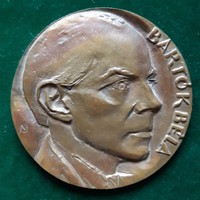 István János Nagy: béla bartók, bronze plaque, relief
