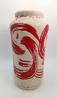 Retro vase, Hungarian applied art ceramics, 26 cm high