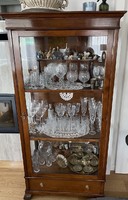 Bieder glass display case with bottom drawer