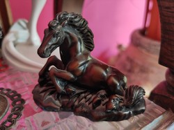 Recumbent horse figure, stone sculpture