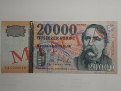 20000 forint MINTA bankjegy 2009 UNC