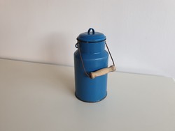 Zománcozott 2 L régi vintage Weiss Manfréd tejeskanna WM Csepel kék zománcos kanna