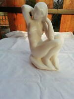 Csehszlovák női akt porcelán szobor, asztaldísz