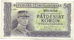 50 korun korona 1945 Csehszlovákia 2.