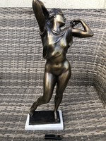 Bronze statue. 52 cm. Jenö Abonyi gartner.