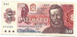 50 korun korona 1987 Csehszlovákia