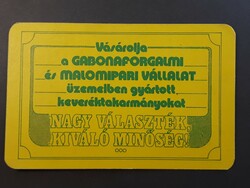 Régi Kártyanaptár 1984 - Gabonaforgalmi és Malomipari Vállalat felirattal - Retró Naptár