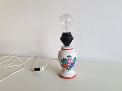 Régi retro Iparművész virágos kerámia asztali lámpa