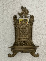 Baroque cast iron match holder is a rare special piece.