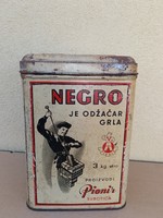 Nagyméretű Negró Cukorka Pléhdoboz