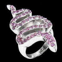Beautiful Genuine Garnet 925 Silver Ring