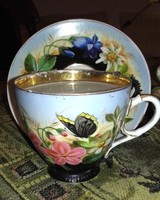 BIEDER TEÁSCSÉSZE és ALJA - RITKA ANTIKVITÁS HAVASI GYOPÁR PILLANGÓ - Art&Decoration