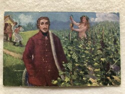 Antique, old postcard - Hungarian classics - Mihály Vítez of Csocona - postal clean -5.