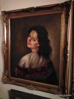 Fiatal cigány lány portréja
