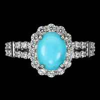 54 And real turquoise 925 silver ring