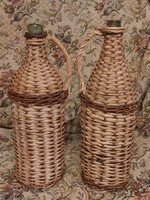 Wicker antique bottles with inscriptions. (Lukács bath, Pannonia?)