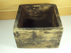 Antique old unique wooden box chest crate workshop tool storage loft design style