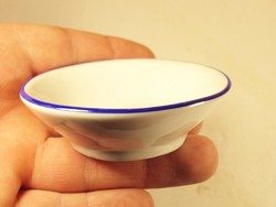 Retro lowland porcelain blue-bordered factory kitchen canteen salt and spice holder