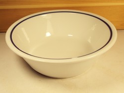 Retro Alföldi porcelán leveses gulyásos tányér kék szegélyes üzemi konyha étkezde