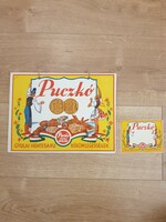 Puczkó józsef butcher's specialties, gyula, cardboard 2 pcs