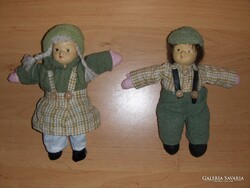 Porcelán fejű babbal töltött lány és fiú baba párban (5/d)