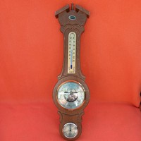 Rustic barometer, thermometer, wall decoration.