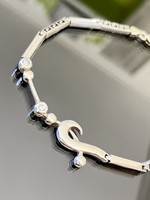 Fabulous silver bracelet viktor white, embellished with zirconia stones