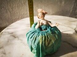 Antique tea doll bonbonier porcelain biscuit doll, special rarity collection. A video was also made!