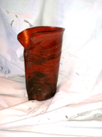 Industrial artist, burnt glazed earthenware, modern vase