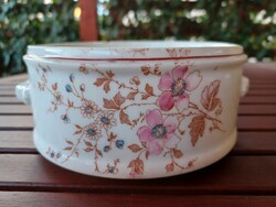 Old food barrel - folk bowl - porcelain - vintage