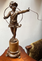 Sports girl French antique Zamak statue