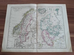 Stieler Iskolai átlásza, Svédhon és Norvégia, Dánia (1878)