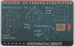 Magyar telefonkártya 0561  2002 Puska Matematika 4    GEM 7     50.000 darab