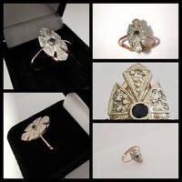 Art deco style gold ring