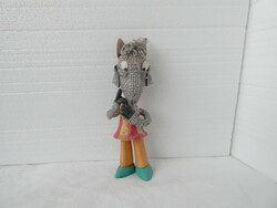 Foky otto puppet - mekk elek, the handyman 23cm - textile-leather needlework -