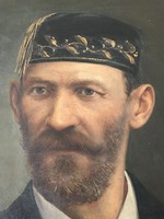 Örmény  sapkás férfi portré , szignó nélkül , olaj vászon