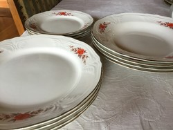 Italian plates 4 deep, 4 flat, 4 small plates, flawless (wine)