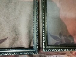 3 Pieces of old picture frames with glass panels