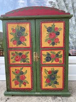 Painted teak with Orman motifs (for key holder)
