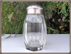 Alexander sturm - 800 silver top, polished glass, antique powdered sugar sprinkler / rarity !!! /
