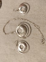 Silver necklace - necklace, pendant and earring set (silpada)