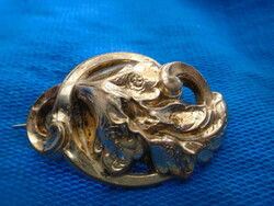 Old brooch beautiful real fire gilded