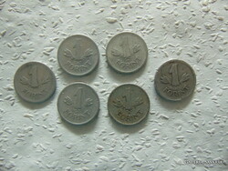 Rákosi címeres alumínium 1 forint 6 darab LOT !