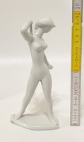Drasche törölköző női akt porcelán figura (2569)