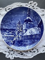 Beautiful collector's Christmas wall plate from 1984 - echt cobalt