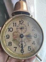 An old clock with portraits of József Ferenc and Prince Rudolph.